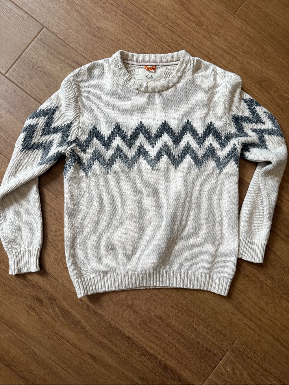 Koto Urban Outfitters Cabincore Chevron Zig Zag Retro Chunky Knit Sweater M